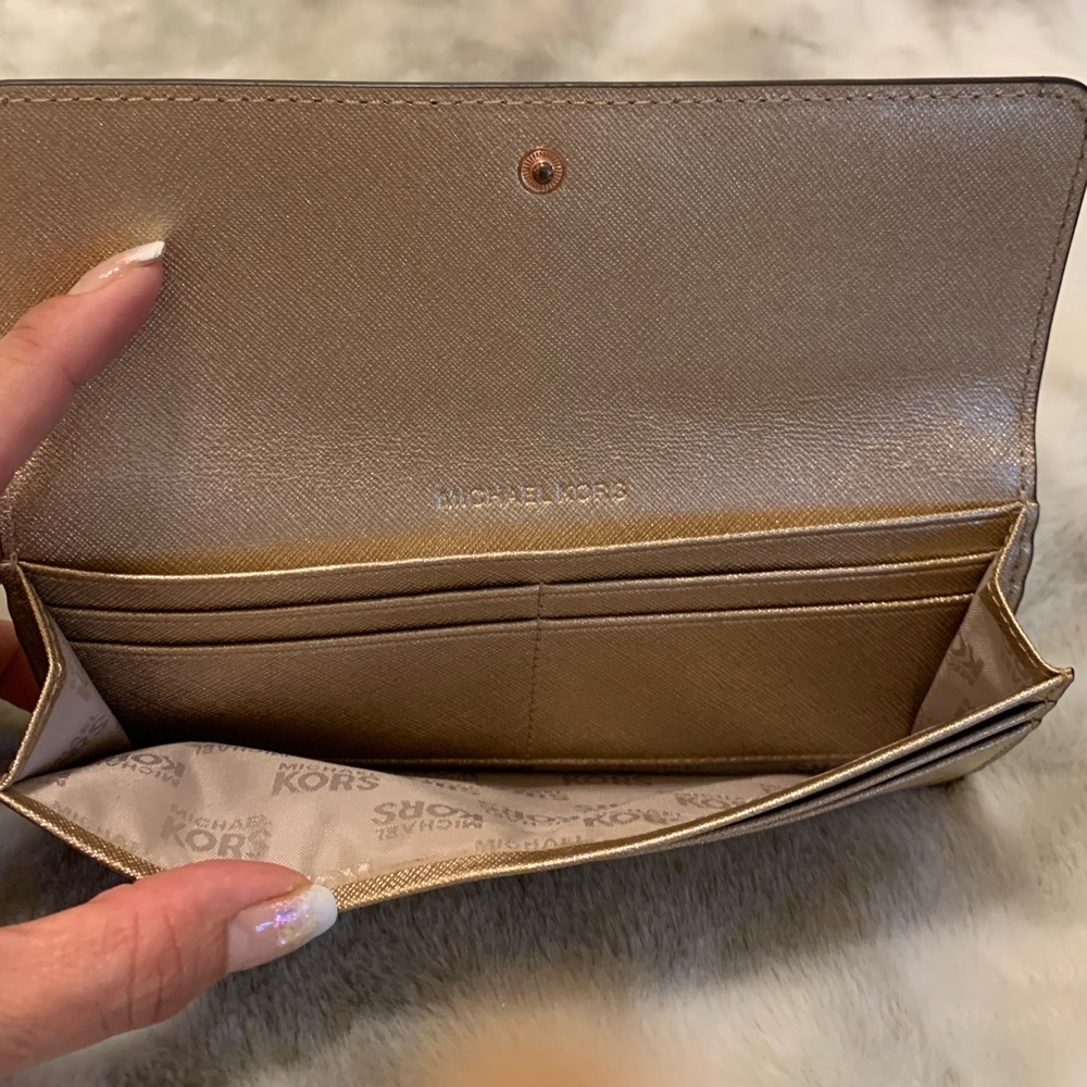 Gold slim envelope wallet - Picture 3 of 5